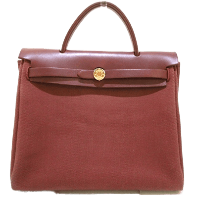 エルメス エールバッグPM ダークブラウン キャンバス×ボックスカーフ