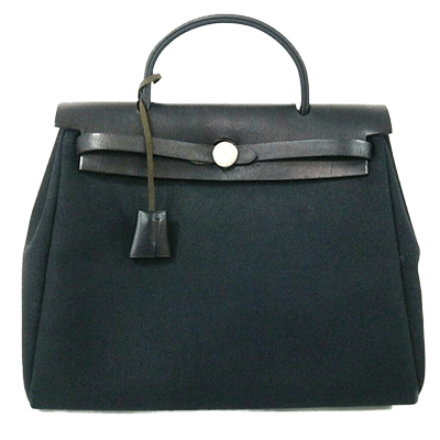 エルメス エールバッグPM 黒 ボックスカーフ×トワルオフィシエ