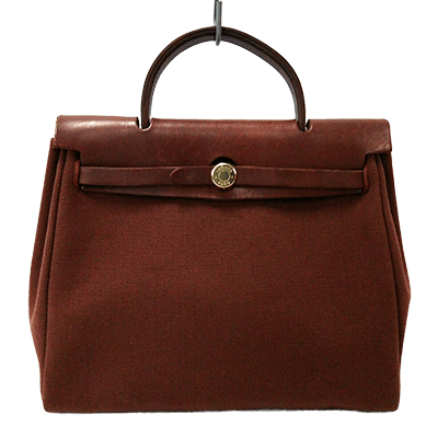 エルメス エールバッグPM ブラウン トワルアッシュ×ボックスカーフ