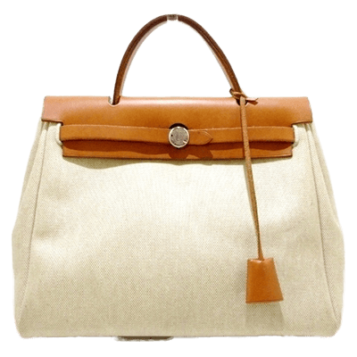 エルメス エールバッグPM アイボリー×ブラウン トワルアッシュ×ボックスカーフ