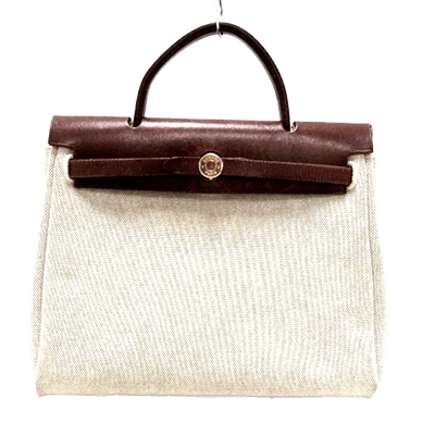 エルメス エールバッグPM アイボリー×ブラウン トワルアッシュ×ボックスカーフ