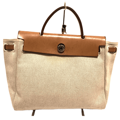 エルメス エールバッグPM アイボリー×ブラウン トワルアッシュ×ボックスカーフ