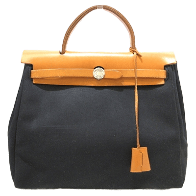 エルメス エールバッグPM ブラウン×黒 トワルオフィシエ×ボックスカーフ