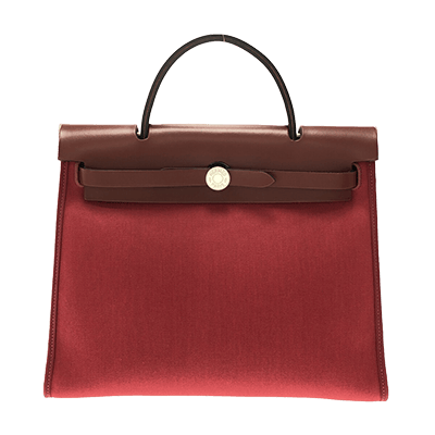 エルメス エールバッグジップPM レッド×ボルドー トワルミリタリー×ヴァッシュハンター