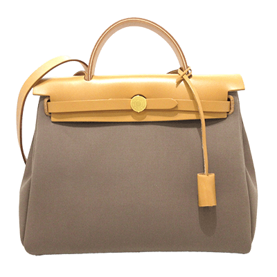 エルメス エールバッグジップPM エトゥープ×デュンヌ×ナチュレルサーブル トワルオフィシエバイカラー×ヴァッシュハンター