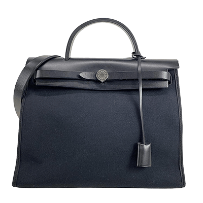 エルメス エールバッグジップPM 黒 トワルミリタリー×ヴァッシュハンター