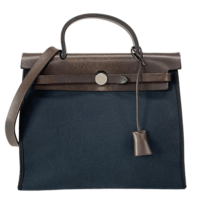 エルメス エールバッグジップPM 黒×ダークブラウン トワルオフィシエ×ヴァッシュハンター