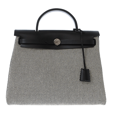 エルメス エールバッグジップPM 黒×エクリュ トワルGM×ヴァッシュハンター