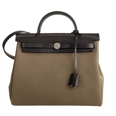 エルメス エールバッグジップPM エトゥープ×エベーヌ トワルオフィシエ×ヴァッシュハンター