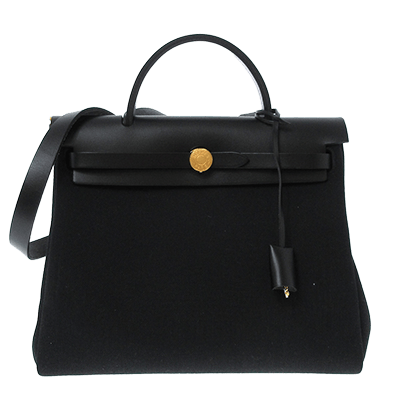 エルメス エールバッグジップPM 黒 トワルミリタリー×ヴァッシュハンター