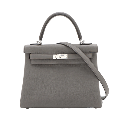エルメス ケリー25 トゴ エタン シルバー