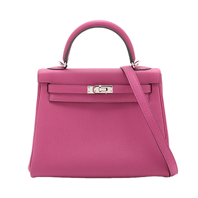 エルメス ケリー25 トゴ ローズパープル シルバー