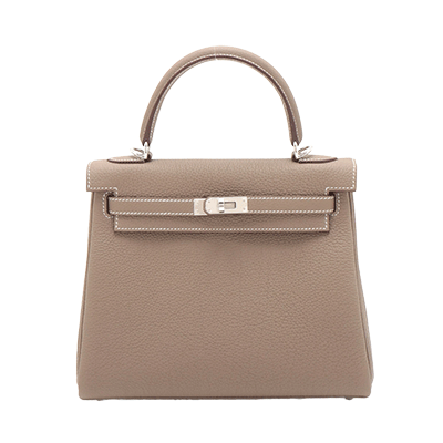 エルメス ケリー25 トゴ エトゥープ シルバー