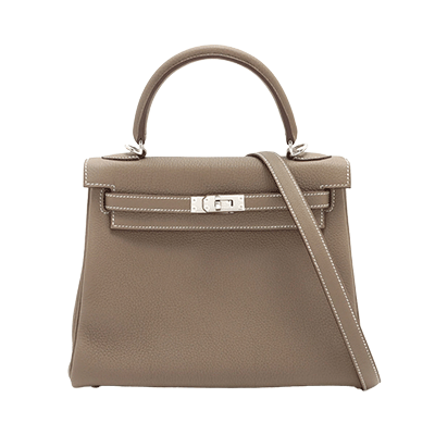 エルメス ケリー25 トゴ エトゥープ シルバー