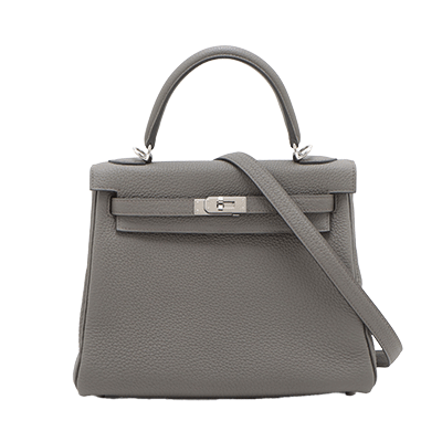 エルメス ケリー25 トゴ エタン シルバー