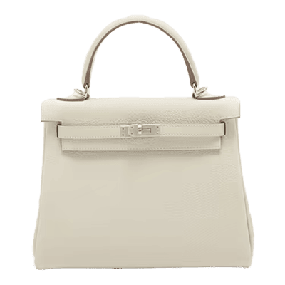 エルメス ケリー25 トゴ マッシュルーム シルバー