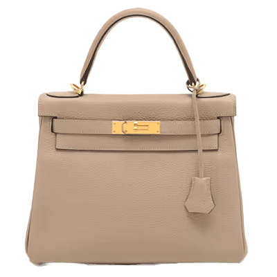 エルメス ケリー28 トリヨンクレマンス トゥルティエールグレー ゴールド