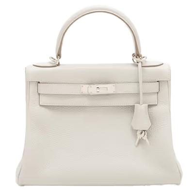 エルメス ケリー28 トリヨンクレマンス パールグレー シルバー
