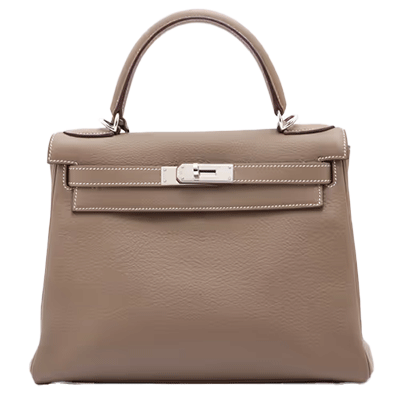 エルメス ケリー28 トゴ エトゥープ シルバー