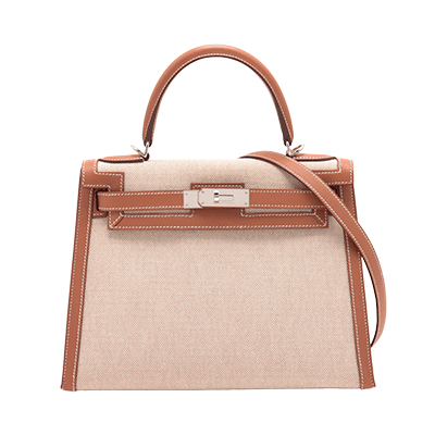 エルメス ケリー28 トワルアッシュ ゴールド シルバー