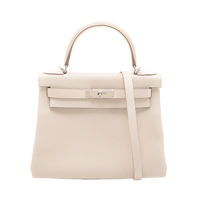 エルメス ケリー28 トゴ クレ シルバー