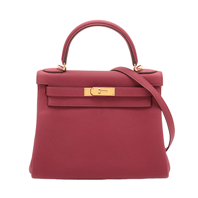 エルメス ケリー28 トゴ ルージュグレナ ゴールド