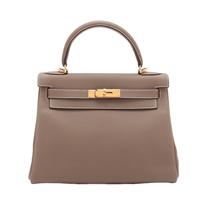 エルメス ケリー28 トゴ エトゥープ ゴールド