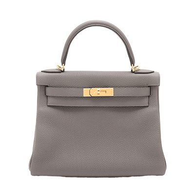 エルメス ケリー28 トゴ ブルーニュイ シルバー