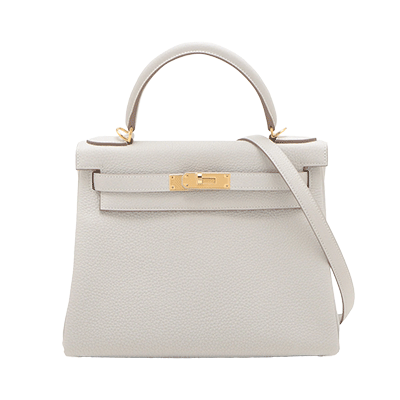 エルメス ケリー28 トゴ パールグレー ゴールド