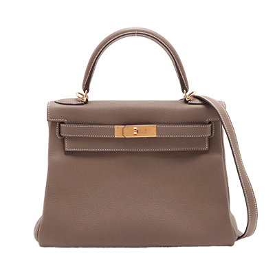 エルメス ケリー28 トゴ エトゥープ ゴールド