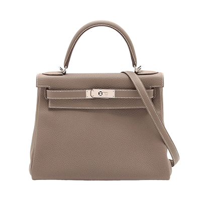 エルメス ケリー28 トゴ エトゥープ シルバー
