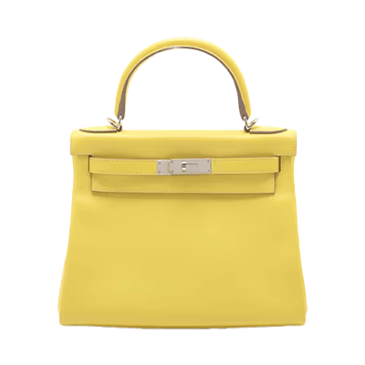エルメス ケリー28 エバーカラー ライム シルバー