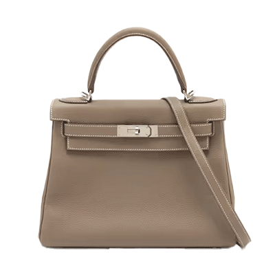 エルメス ケリー28 トゴ エトゥープ シルバー