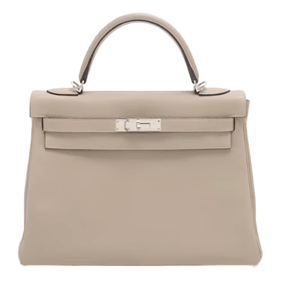 エルメス ケリー32 トゴ トレンチ シルバー