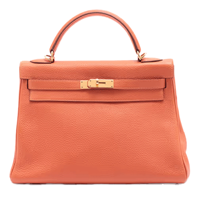 エルメス ケリー32 トゴ オレンジ ゴールド