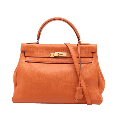 エルメス ケリー32 トリヨンクレマンス オレンジ ゴールド