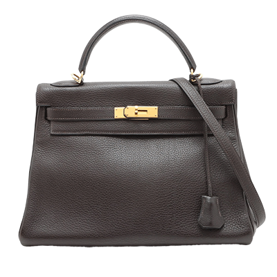 エルメス ケリー32 トゴ ショコラ ゴールド