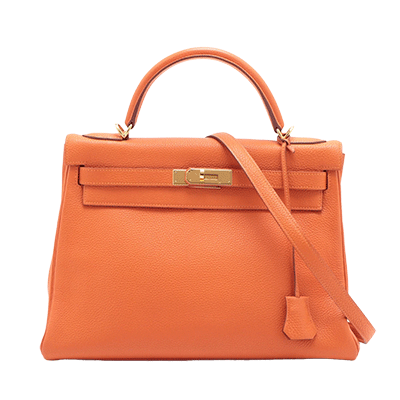 エルメス ケリー32 トゴ オレンジ ゴールド