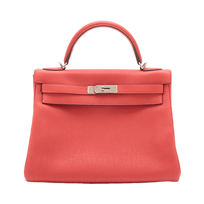 エルメス ケリー32 トゴ ルージュトマト シルバー
