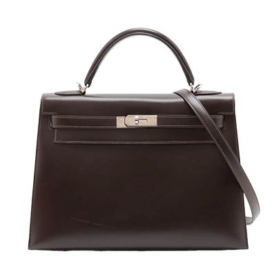 エルメス ケリー32 ボックスカーフ ショコラ ゴールド