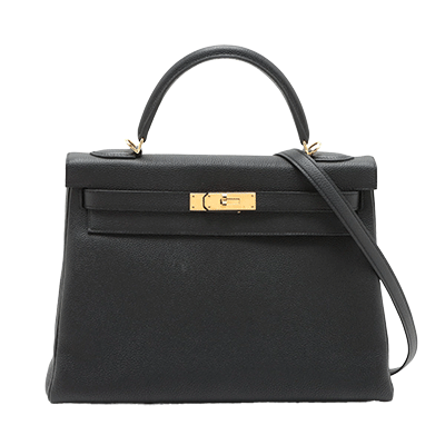 エルメス ケリー32 トゴ ブラック ゴールド