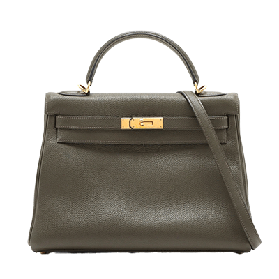 エルメス ケリー32 トゴ オリーブグリーン ゴールド