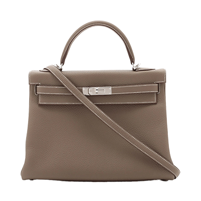 エルメス ケリー32 トリヨンクレマンス エトゥープ シルバー