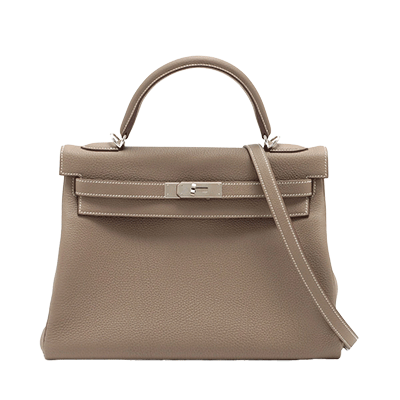 エルメス ケリー32 トゴ エトゥープ シルバー