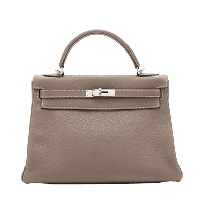 エルメス ケリー32 トリヨンクレマンス エトゥープ シルバー