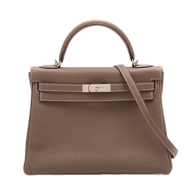 エルメス ケリー32 トゴ エトゥープ シルバー