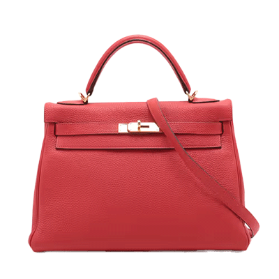 エルメス ケリー32 トゴ ルージュカザック ゴールド