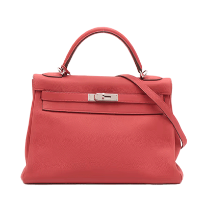 エルメス ケリー32 トゴ ルージュカザック シルバー