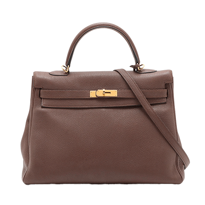 エルメス ケリー35 トゴ ブリュレ ゴールド