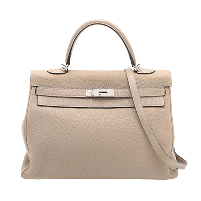 エルメス ケリー35 トゴ ベージュ シルバー
